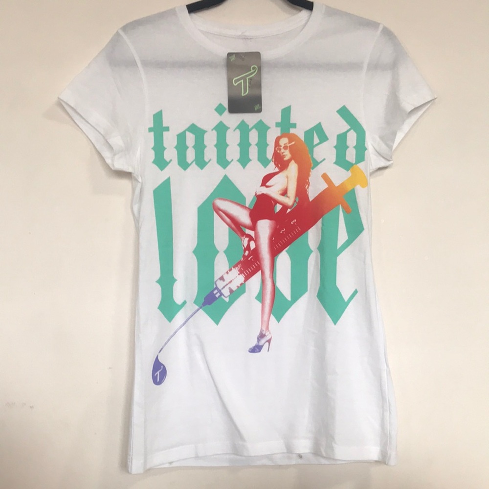 Two in the shirt “tainted love” graphic tee